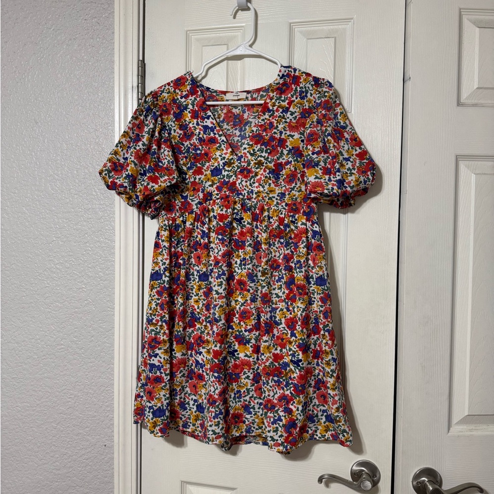 Entro Multicolor Floral Casual Dress